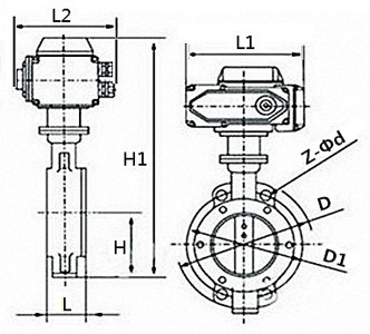 D971X电动软密封对夹蝶阀(图1)